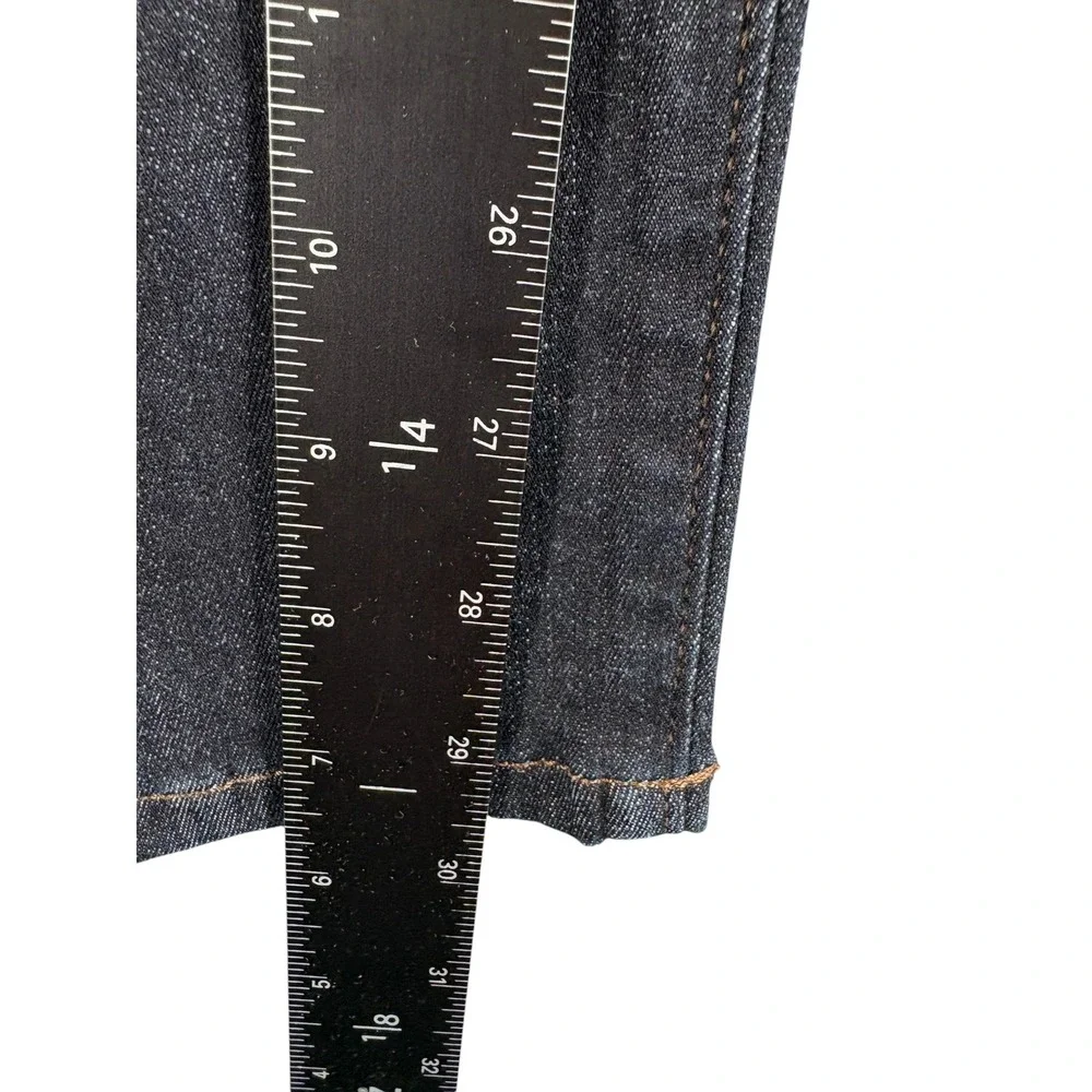 Express Jeans Mens 31x30 Black Denim Dark Wash Hyper Stretch Slim Straight Leg